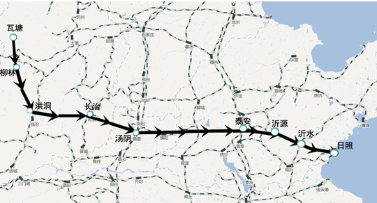 该铁路是继大秦线后,山西省煤炭外运的第二条大通道,从山西兴县瓦塘起图片